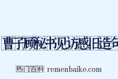 曹子顾秘书见访感旧造句是什么意思的图片